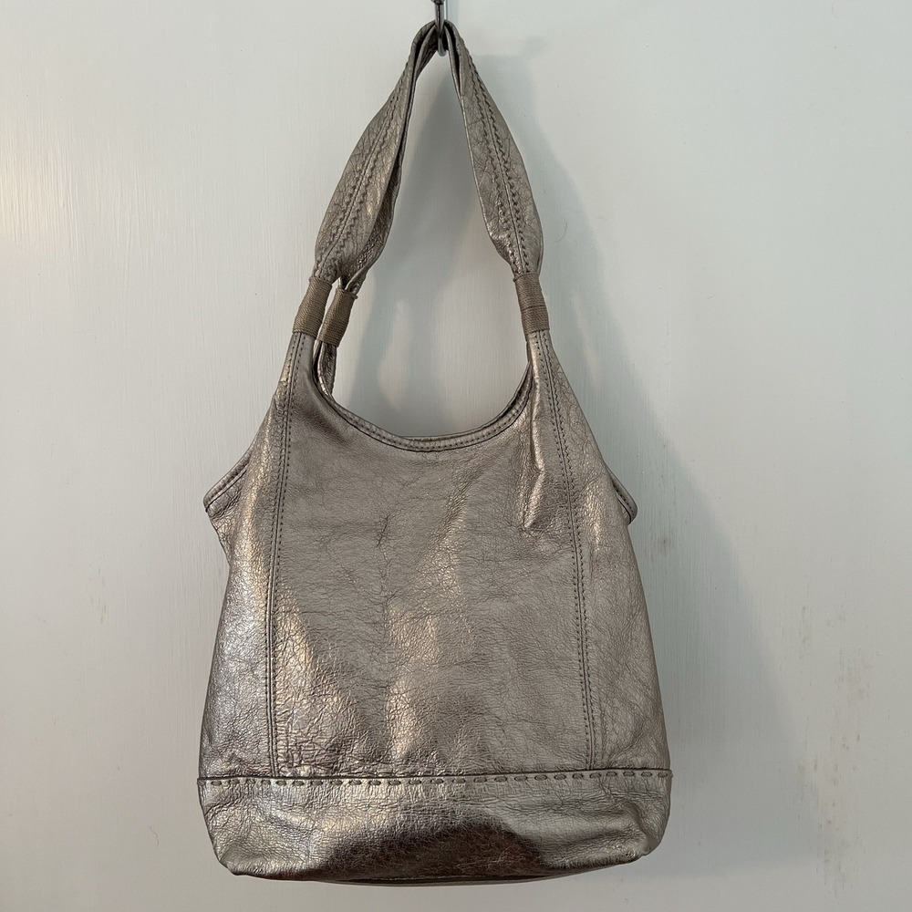 The Sak Gold Distressed Pig Leather Mod Hobo Bag